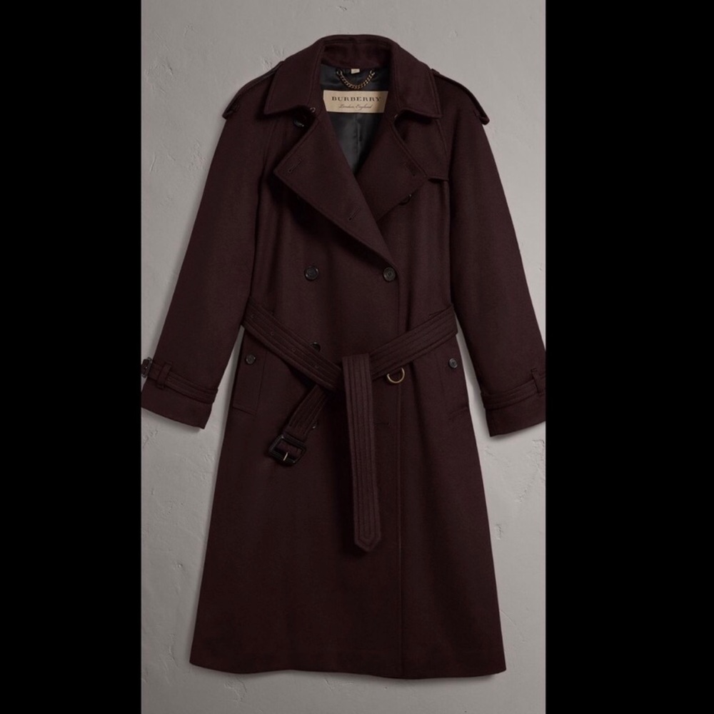 🚫SOLD🚫Burberry Cashmere Coat blackcurrant US10